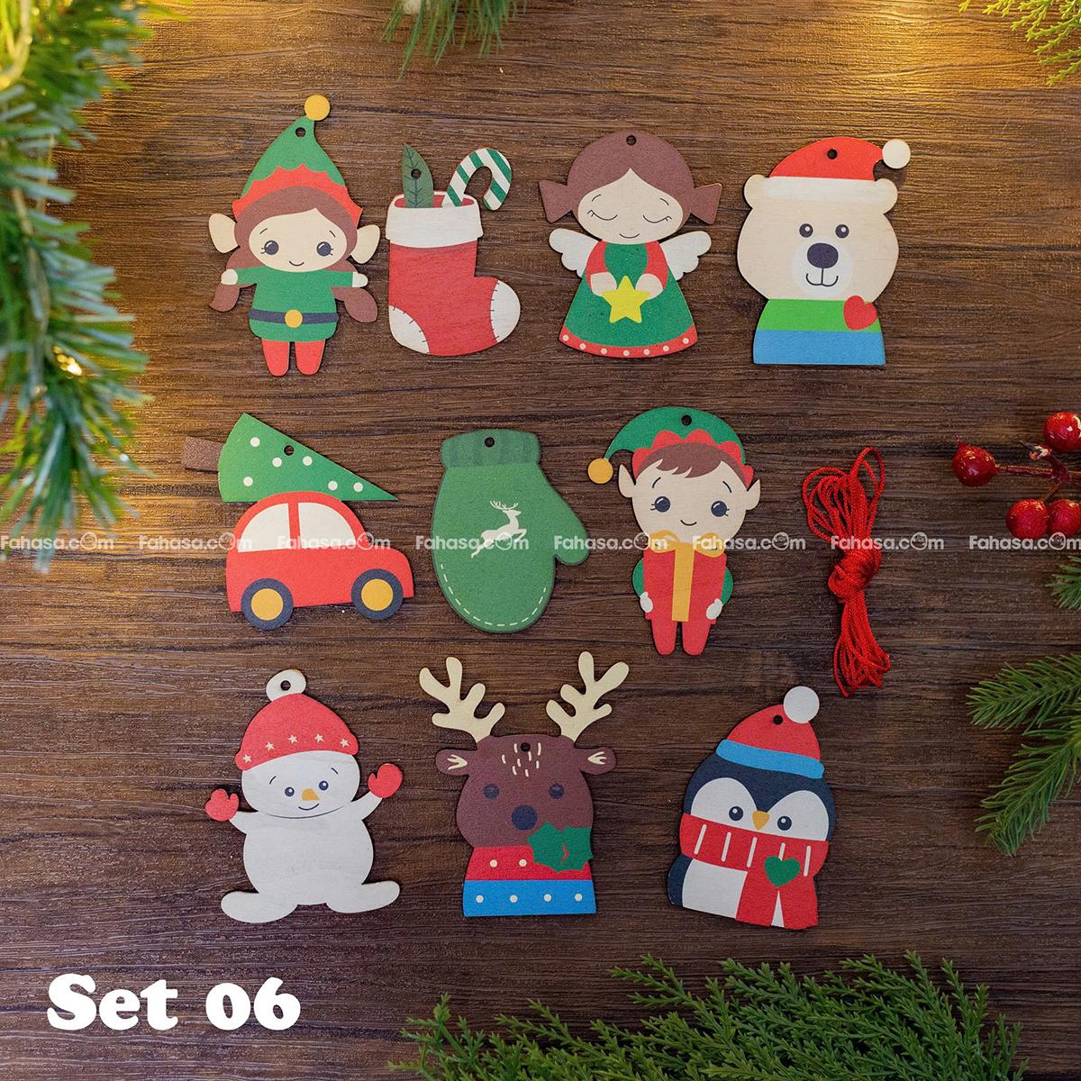 Dây Hình Gỗ Trang Trí Giáng Sinh - Bách Mộc - Set 6