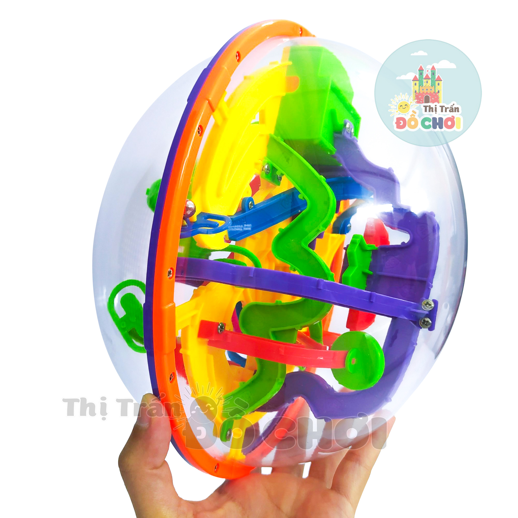 Bộ đồ chơi thông minh phát triển trí tuệ cho bé quả cầu mê cung không gian 3D Magic Maze Ball Kích Thước To 20cm 71-01