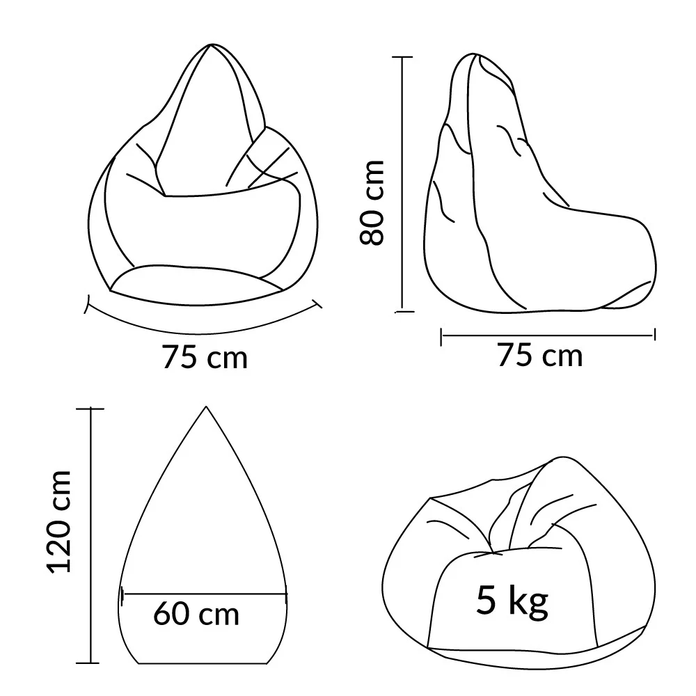 Ghế lười hạt xốp thư giãn The Beanbag House hình giọt nước ngồi thoải mái đọc sách, xem phim, nghỉ trưa cho nhân viên văn phòng