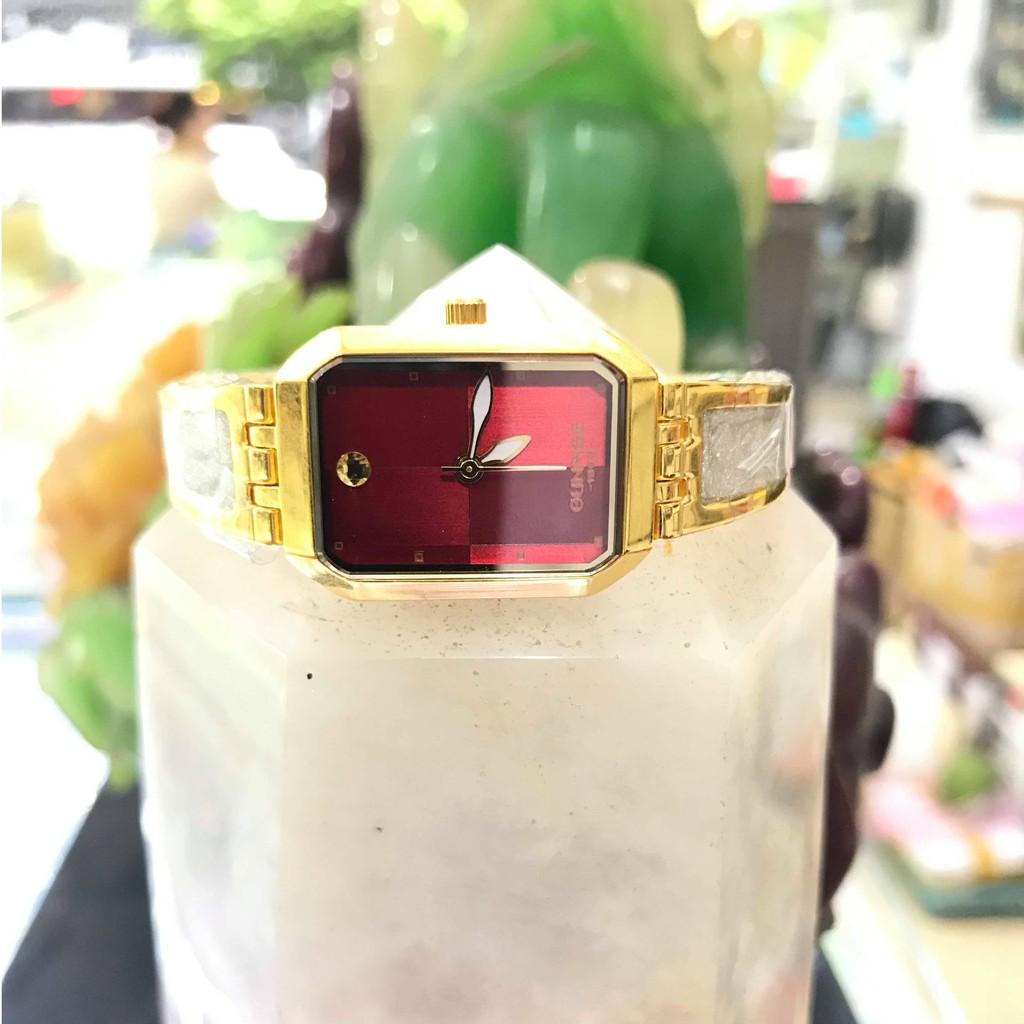 Đồng hồ nữ SUNRISE 9958SA đỏ full hộp thẻ chính hãng, kính sapphire chống xước, chốn
