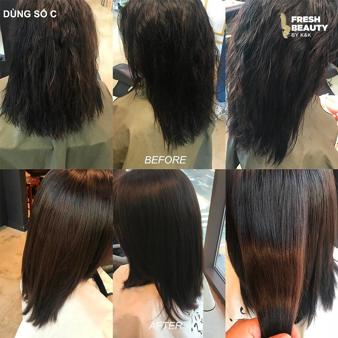 Cặp uốn, ép duỗi hữu cơ British M Pumkin Enzyme Perm phục hồi tóc hư tổn làm tại nhà, salon 400gx2