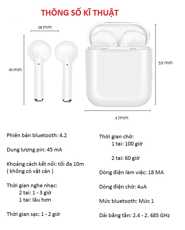 Tai nghe bluetooth nhét tai dành cho iPhone