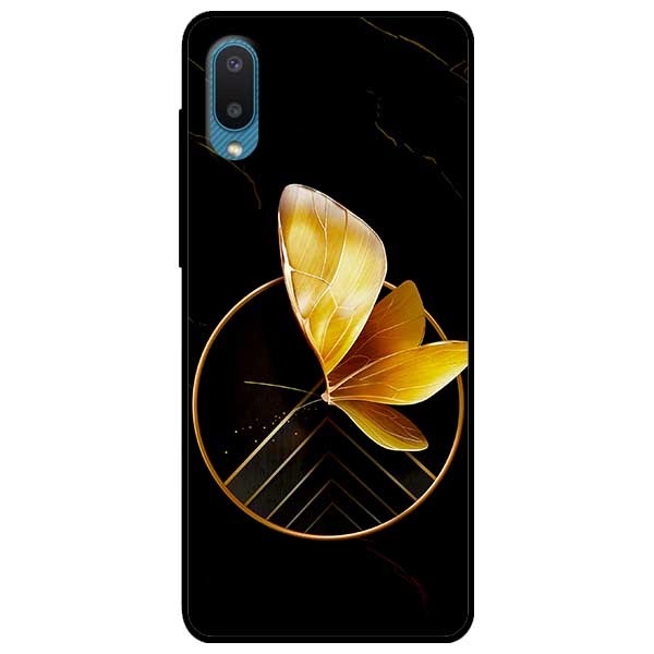 Ốp lưng dành cho Samsung Galaxy A02 mẫu Vòng Tròn Bướm Vàng