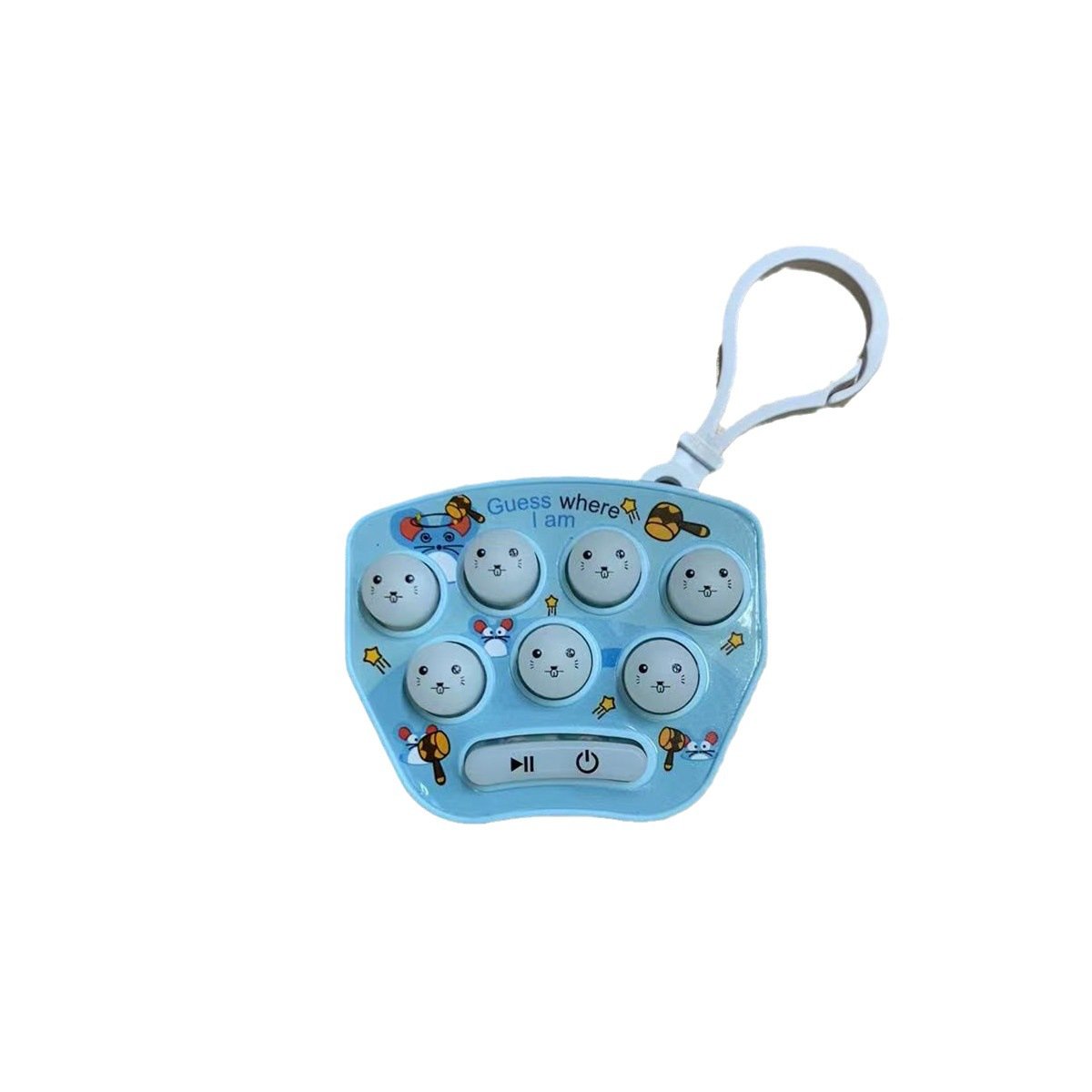 Móc Khóa Trò Chơi Bấm Nút Đập Búa Mini Giúp Giảm Căng Thẳng