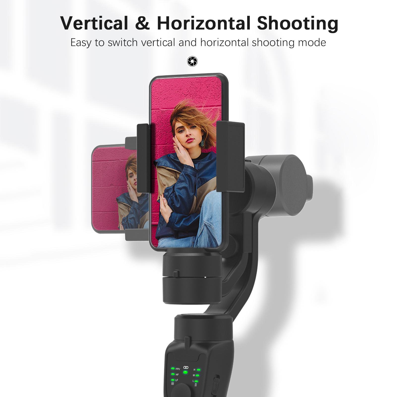 Handheld 3-Axis Smartphone Gimbal Stabilizer Anti-shake Vertical/ Horizontal with Tripod Stand for iPhone 13/12/11/10