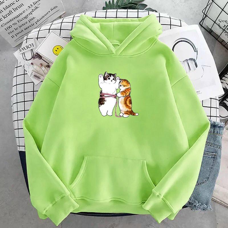 ÁO HOODIE NAM NỮ IN MÈO KUTE (NHIỀU MÀU)