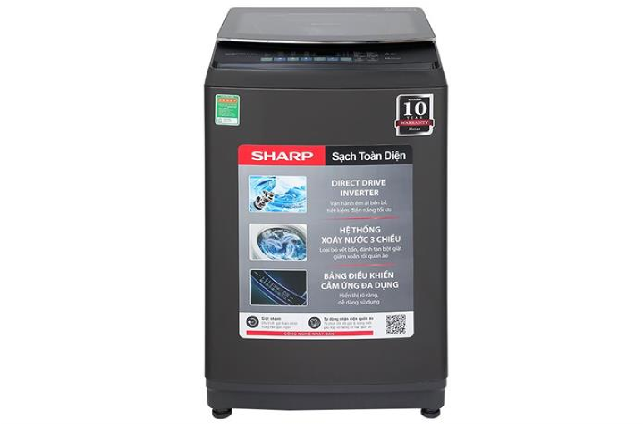 Máy giặt Sharp Inverter 15 kg ES-TM150CD-DS - HÀNG CHÍNH HÃNG - CHỈ GIAO HCM