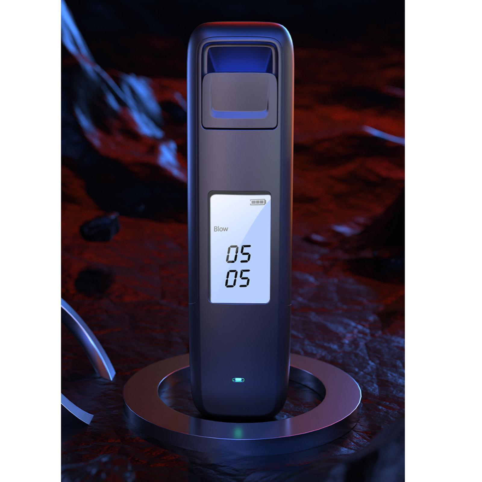 LCD Display Digital Alcohol Tester Breathalyser Breath Analyzer Black Edge