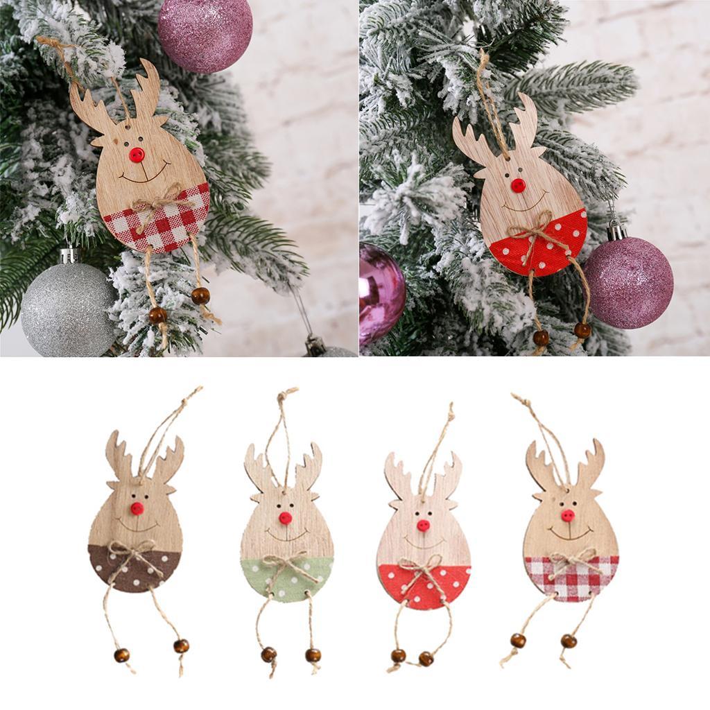 Christmas Moose Wood Pendant Christmas Tree Decoration