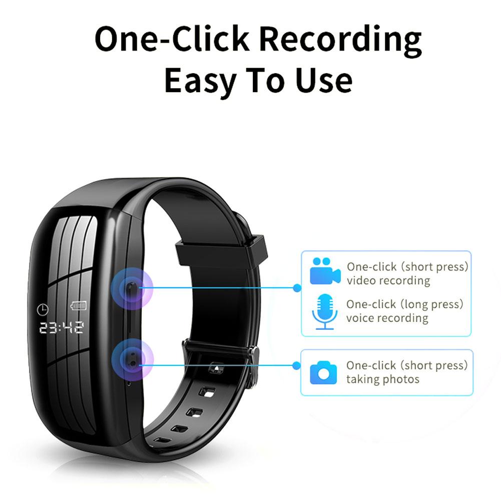 Mini Camera 1080P Small Cam Audio Voice Video Recorder Bracelet Micro Camcorder Wristband Vs K18 Support Hidden TF Card,Not Wifi