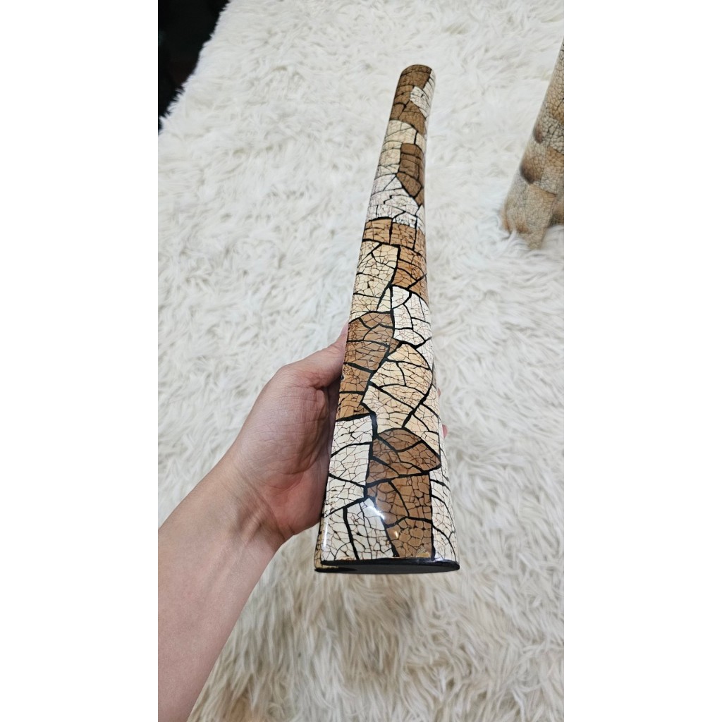 Bình Hoa Sơn Mài Cẩn trứng Cao Cấp size 34x8 cm cắm hoa, trang trí kệ, bàn làm việc, quà tặng ý nghĩa