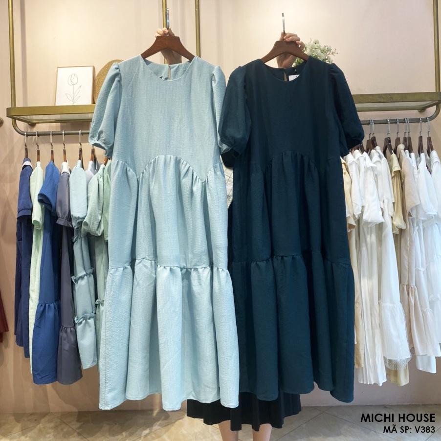 Đầm Babydoll Dáng Suông Dài MICHI House V383 Váy Xuông Chất Xốp Mát Freesize Dễ Mặc Xinh