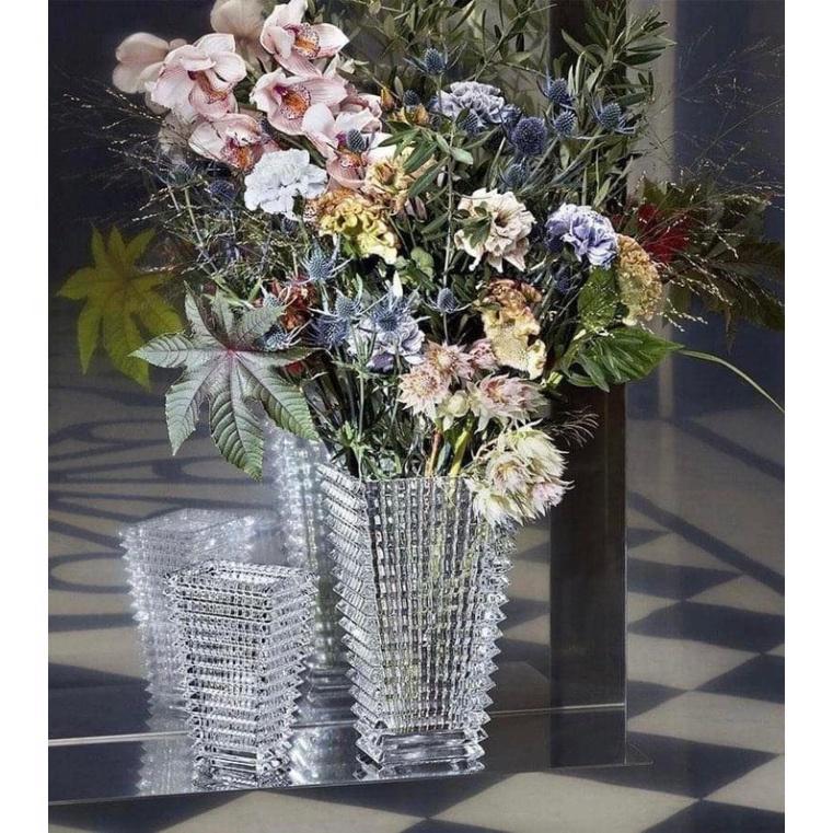 Lọ Hoa Pha Lê IRRIS, Bình Hoa Thủy Tinh Đẹp Trang Trí Bàn Tiệc, Bình Cắm Hoa Đẹp Cao 22,5cm, Nhập Đức