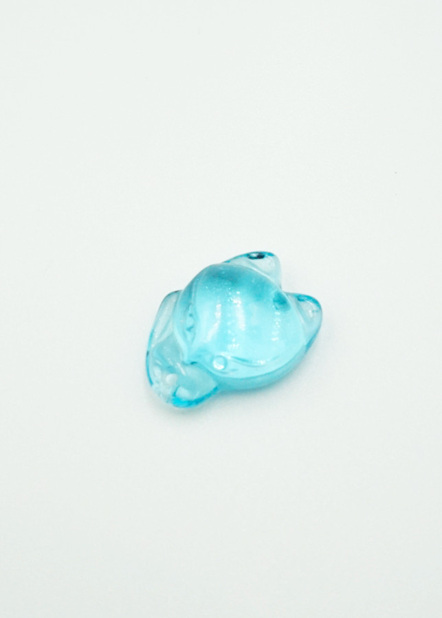 Mặt dây Hồ Ly baby đá Topaz xanh biển Tình Duyên - mạng Thủy