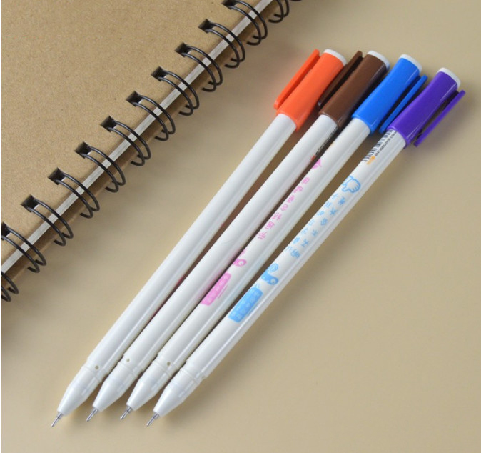 Bút gel xóa được M&amp;G - ngòi 0.38mm - Mực màu xanh nhạt- Hình và chữ trên thân bút đổi màu khi xoa lên vỏ bút-AKPA0114B2