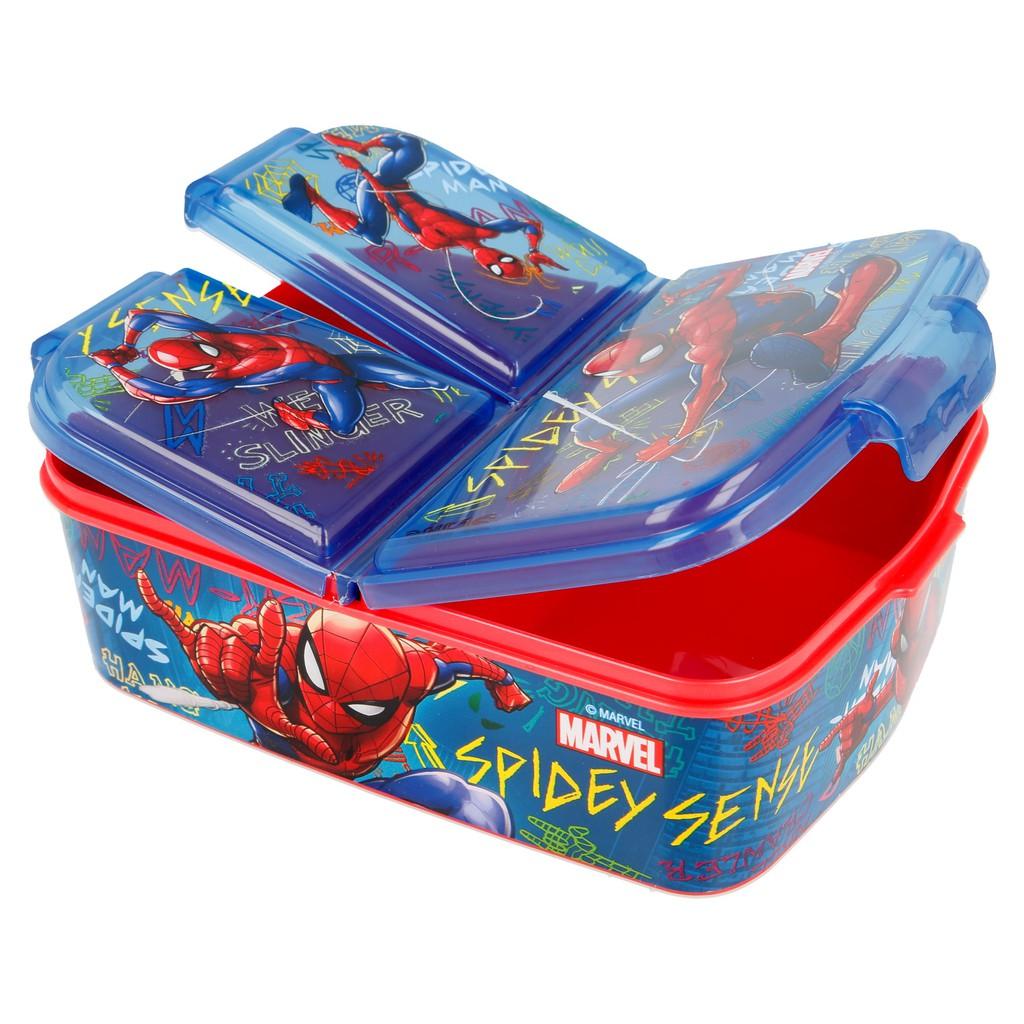 Hộp Sandwich SieuKid Multi Compartment Spider-Man Graffiti Chính Hãng