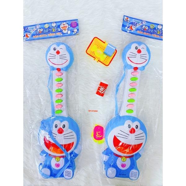 Đàn Đoraemon Ghita Xanh Tặng Pin Size 47cm Cực Đại Có Đèn, Bài Hát, Đàn, Nhạc Đồ Chơi