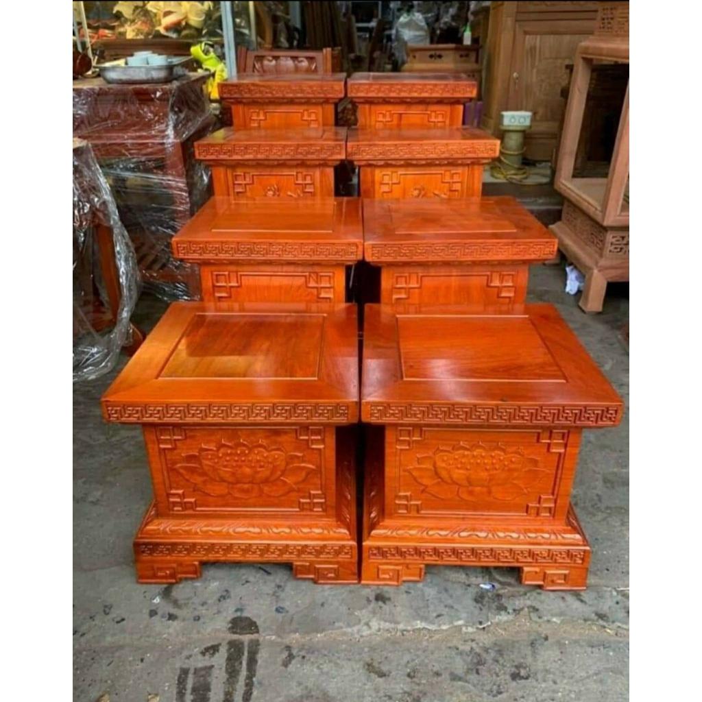 Đế vuông kê tượng gỗ hương cao 20cm
