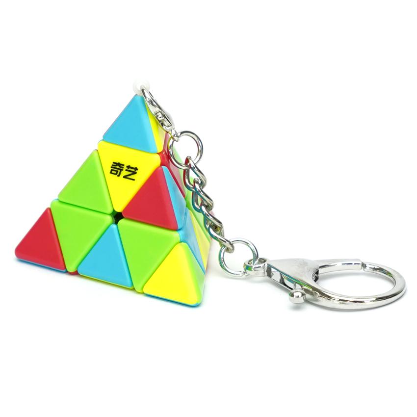 Móc Khóa Rubik QiYi Pyraminx Rubic Tam Giác Stickerless