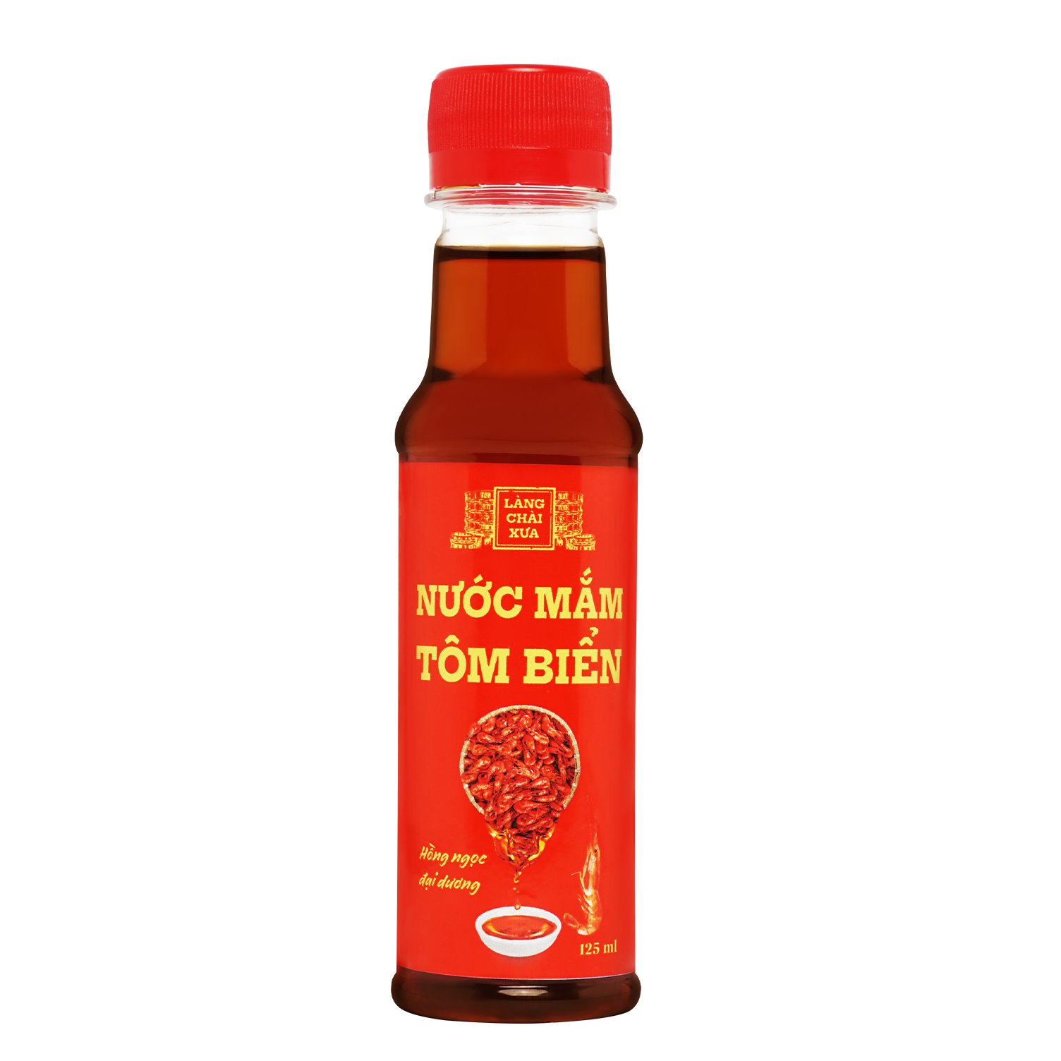 Nước mắm tôm biển Làng Chài Xưa Hồng Ngọc Đại Dương 125ml/chai