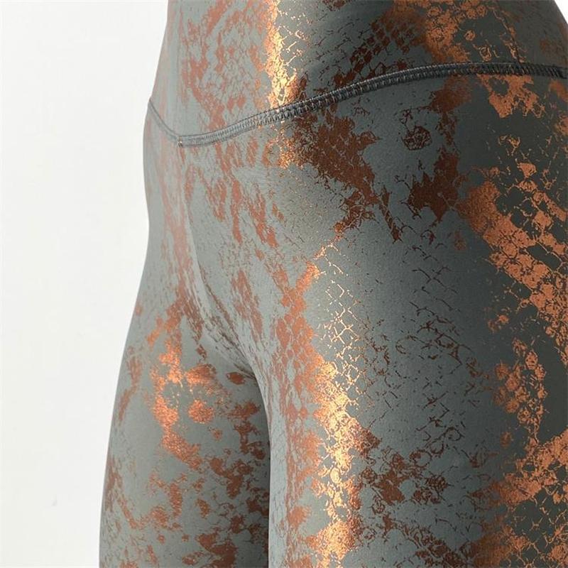 Nữ Thun Tập Gym Quần Cao Cấp Thoải Mái Mông Scrunch Loài Rắn In Quần Legging Tập Yoga
