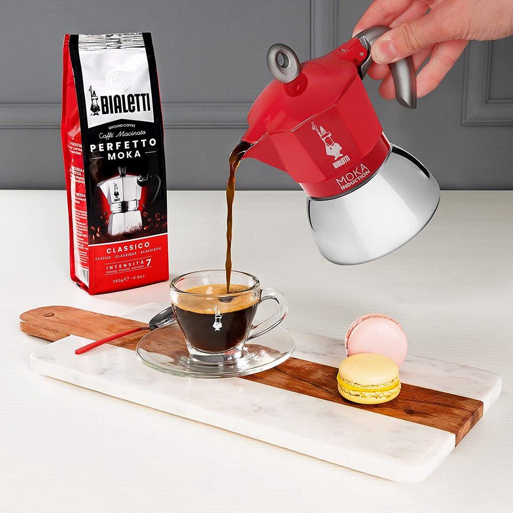 Ấm Pha Cà Phê Vintage Bialetti Moka Induction Express, Dung Tích 150 ml, Bình Pha Cà Phê Phong Cách Cổ Điển Nhập Đức