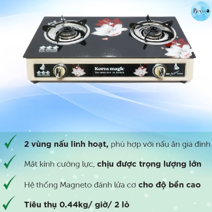 [ SIÊU PHẨM 2020 ] Bếp Gas Dương 2 lò Korea Magic PC-002D6 Tinh Tế , Sang Trọng Phù Hợp Với Mọi Gia Đình