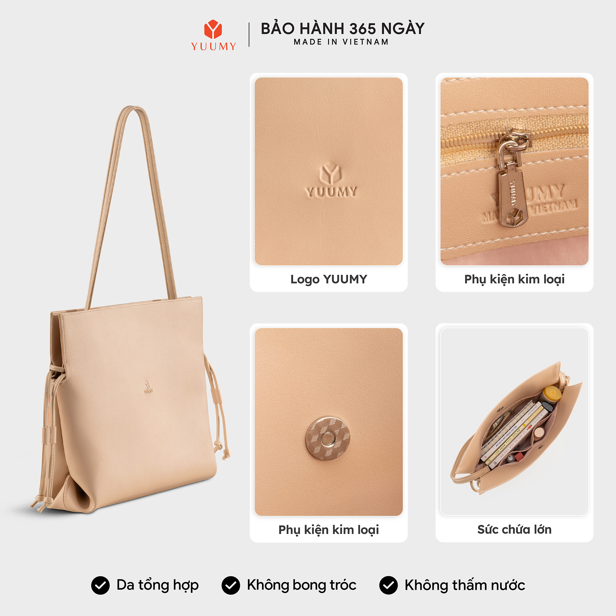 Túi Yuumy ( Thời trang nữ dáng vuông size 33 - Túi xách da Seasand YTX75 )
