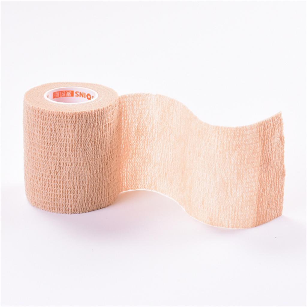 Elastic Sports 5cm Stretchable Self Adheres Bandage Tape Gauze Wrap Roll First Aid Strap for Wrists, Fingers, Ankle, Back, Knee and Other Body Areas
