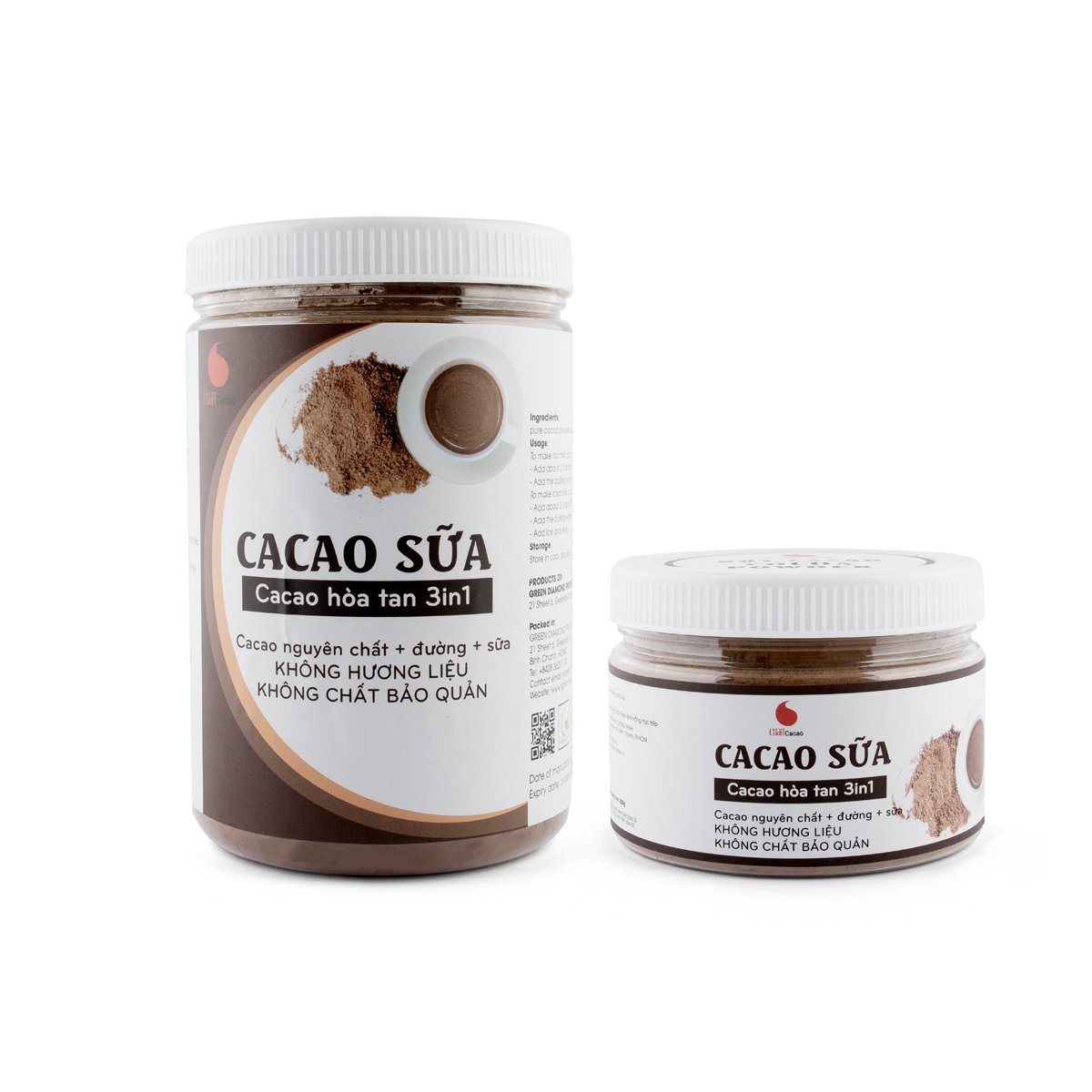 Cacao sữa 3in1 thơm ngon, tiện lợi Light Cacao - hũ 550g