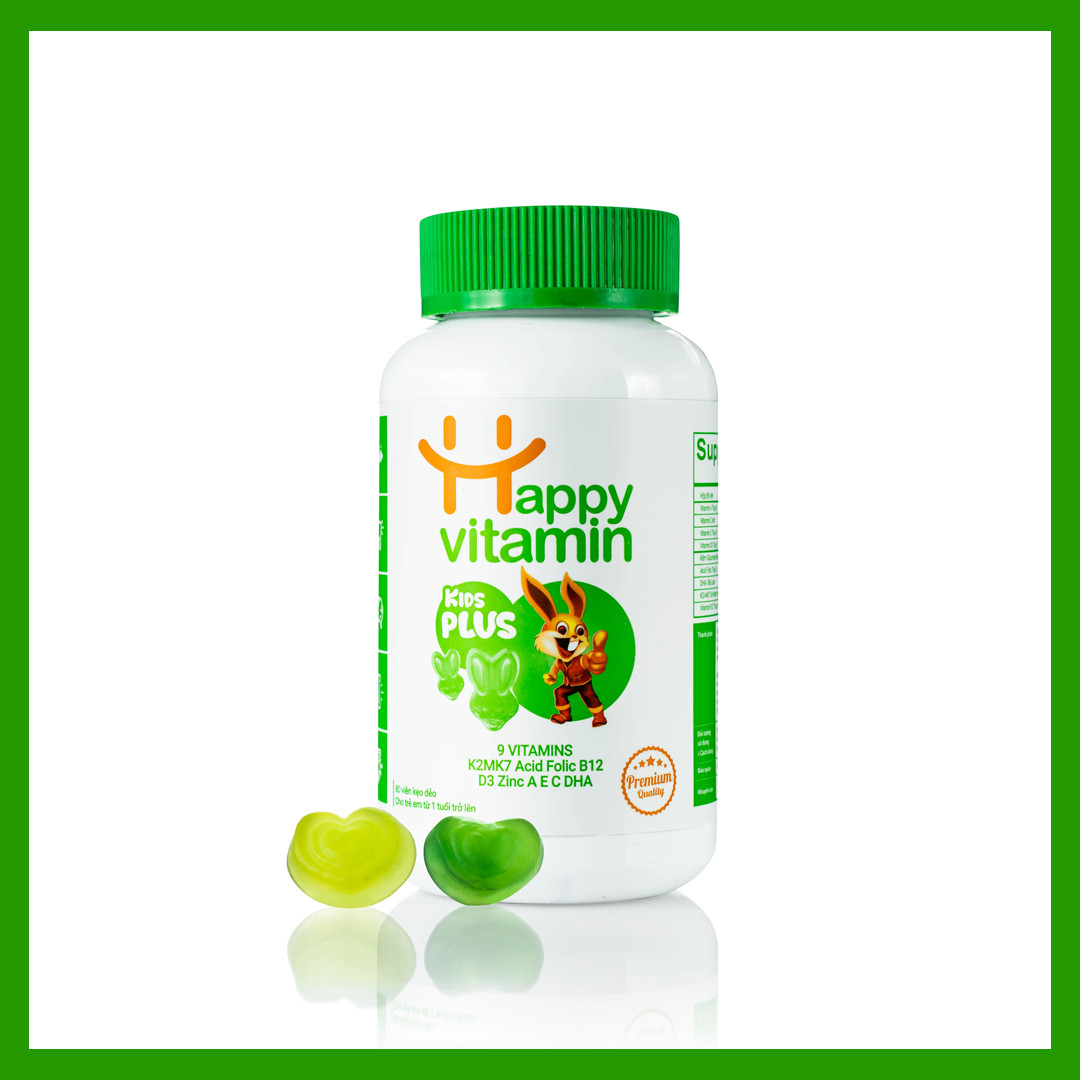 Kẹo Dẻo Happy Vitamin Kids Giúp Tăng Sức Đề Kháng Cho Trẻ - Hộp 80 Viên