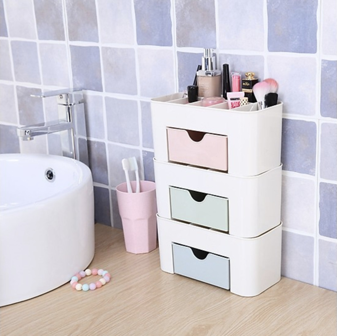 HỘP ĐỰNG ĐỒ TRANG ĐIỂM CÓ NGĂN KÉO TIỆN DỤNG