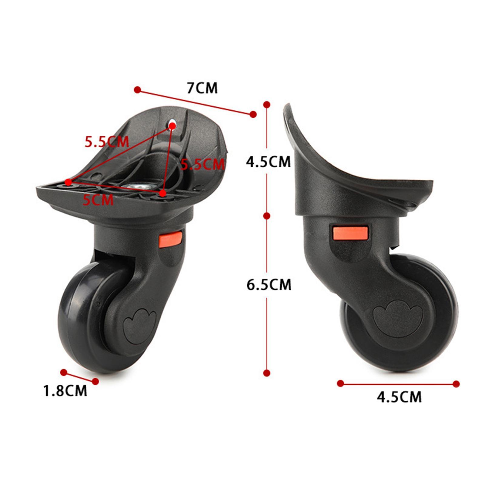 2Pcs Luggage Wheels Suitcase Wheels Swivel Casters Dual Roller Replacement Repair Luggage Box Universal Luggage Suitcase Replacement Wheels