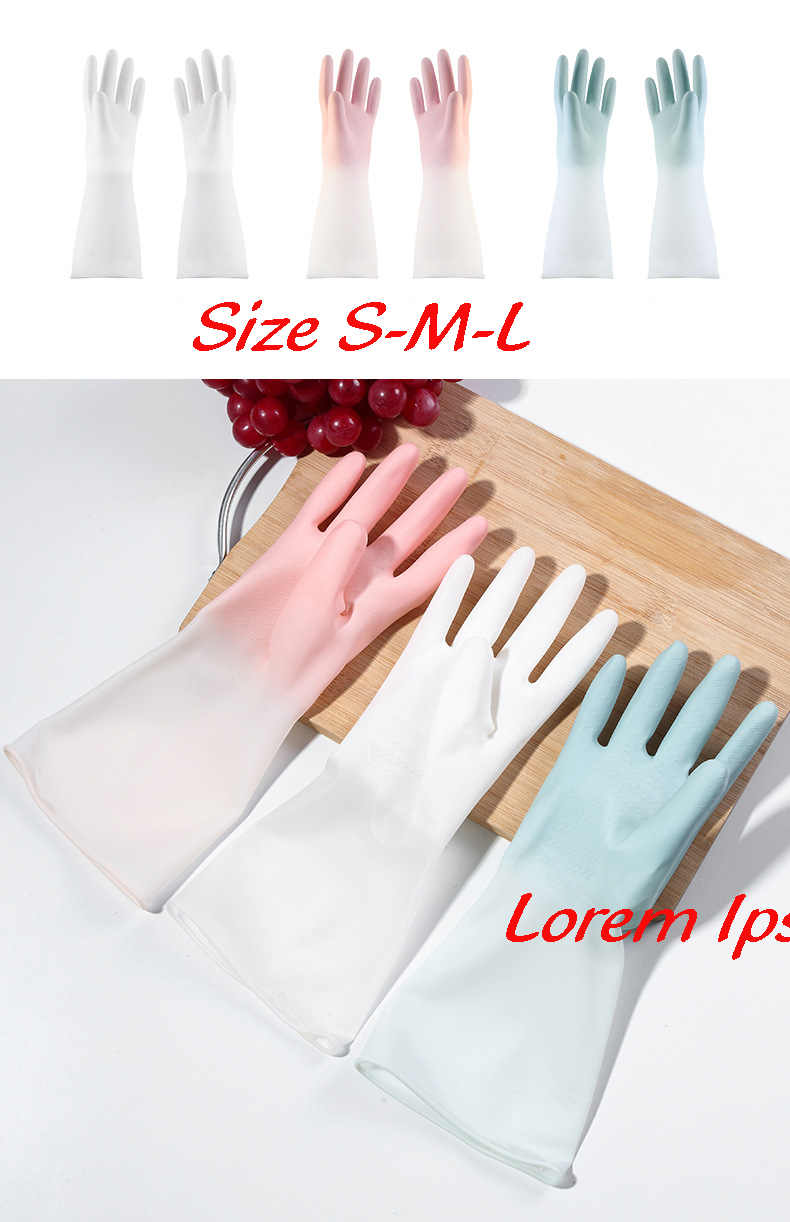 Găng tay silicon bền đẹp có size lớn nhỏ phù hợp mọi người màu ngẫu nhiên