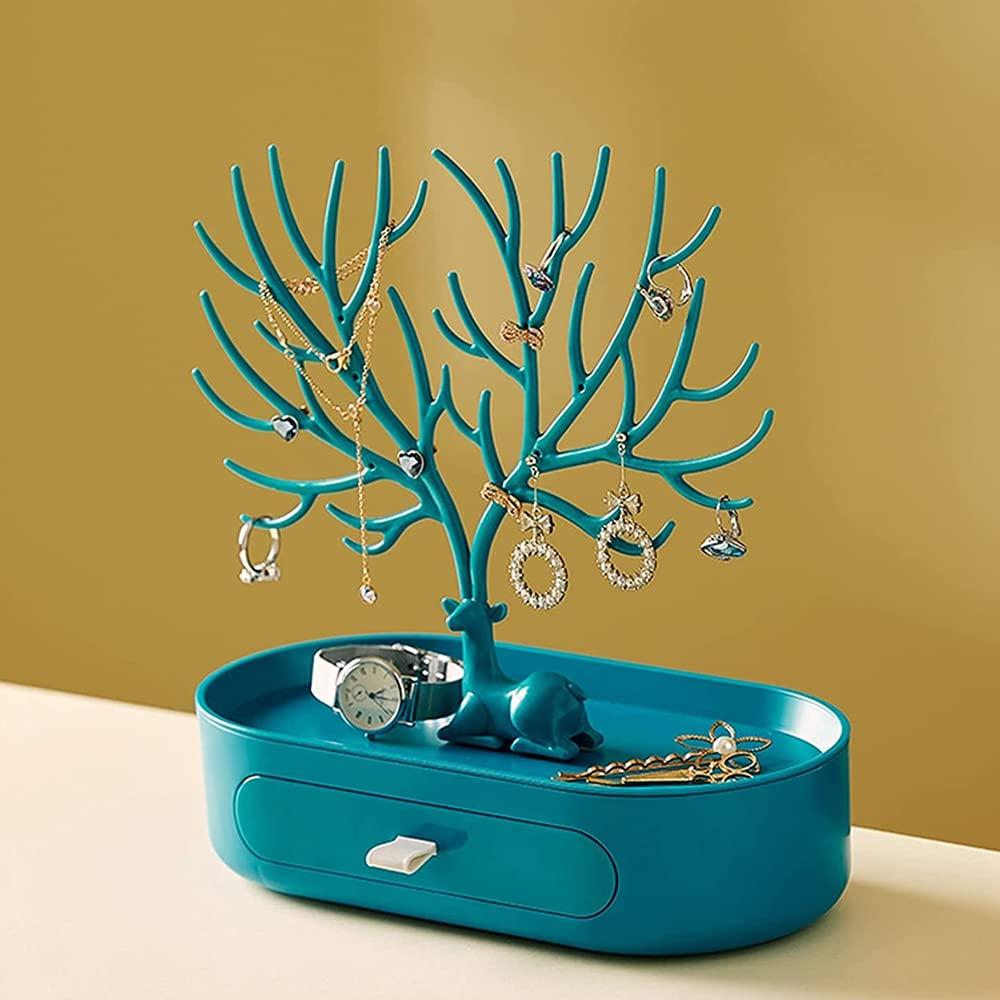 Gem WWED, vòng cổ được lưu trữ, giá đỡ trang sức với ngăn kéo, người giữ bông tai, dây đeo cổ tay, cây trang sức, cây đứng, khuyên tai, đồ trang sức