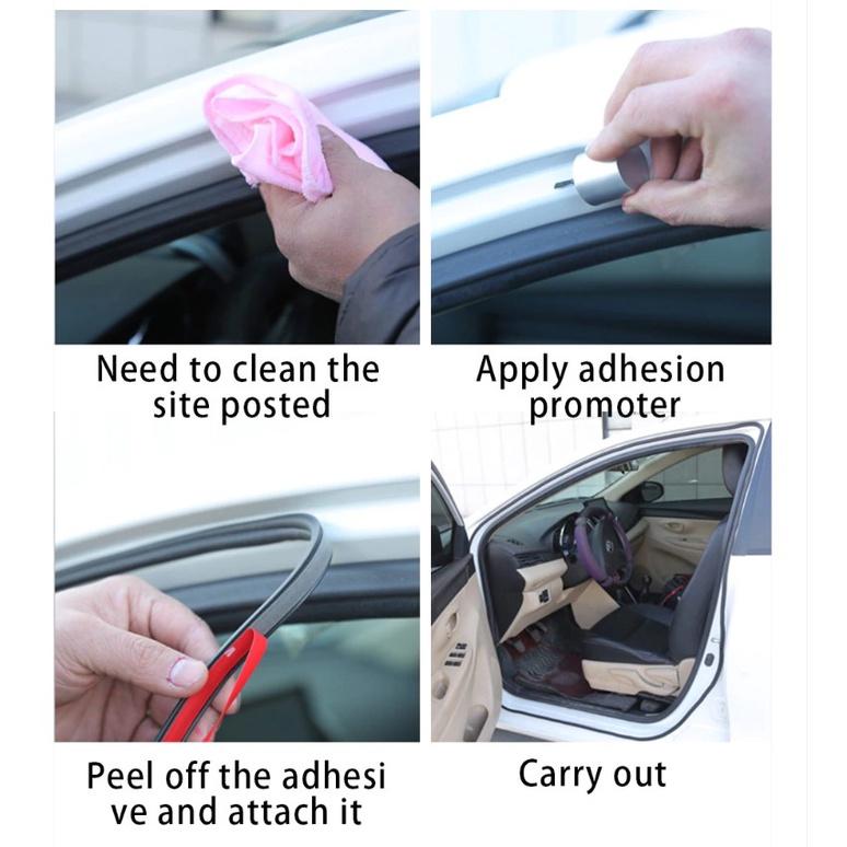 Cuộn 4 mét Gioăng cao su chống ồn chữ B cho ô tô | Ron cao su chữ B cách âm chống ồn cho xe hơi