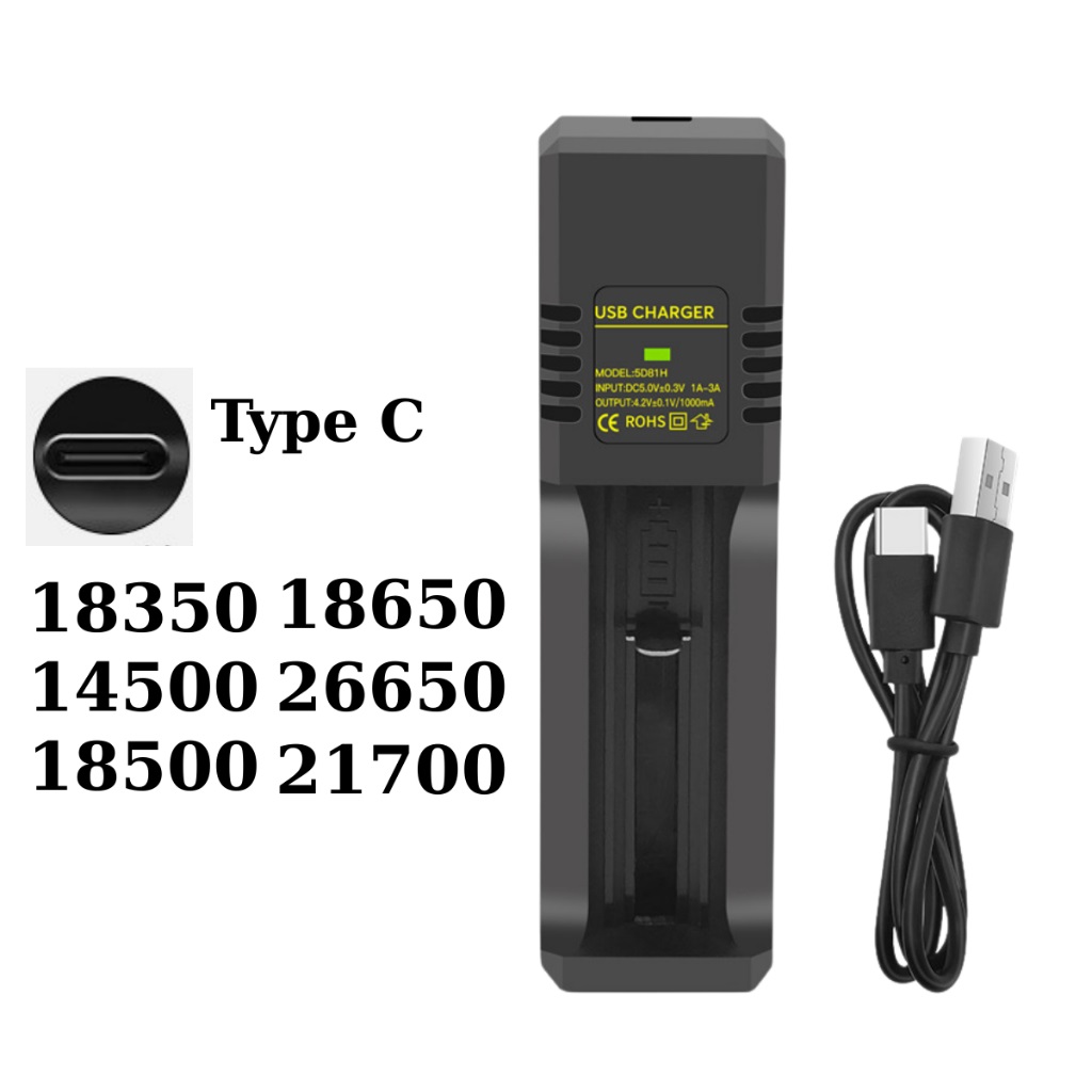 Bộ sạc pin MS-5D81H tự ngắt khi pin đầy cho pin 18650, 2A, 3A, pin 18500, 26650, 14500 và 16340