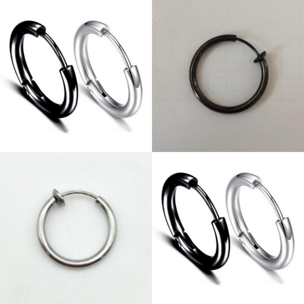 Khuyên Tai Khuyên Mũi Nam Nữ Xỏ Lỗ GIÁ 1 CHIẾC,Bông Tai Khuyên Mũi, Môi Không Cần Xỏ Nam Nữ Unisex Tròn Circle Basic Cam