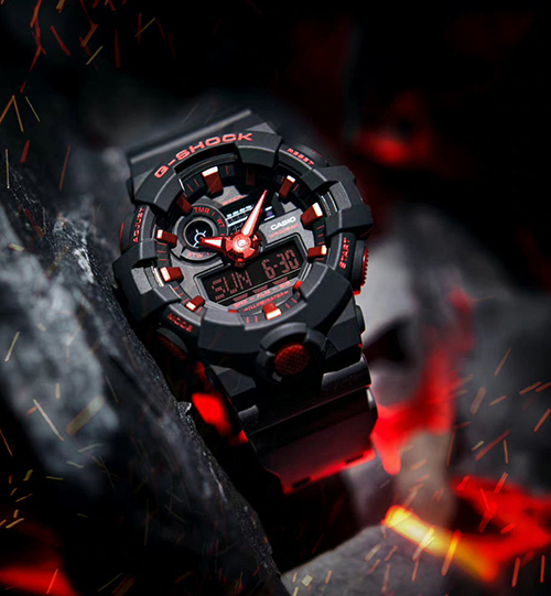 Đồng Hồ Casio Nam G-Shock dây nhựa GA-700BNR-1ADR