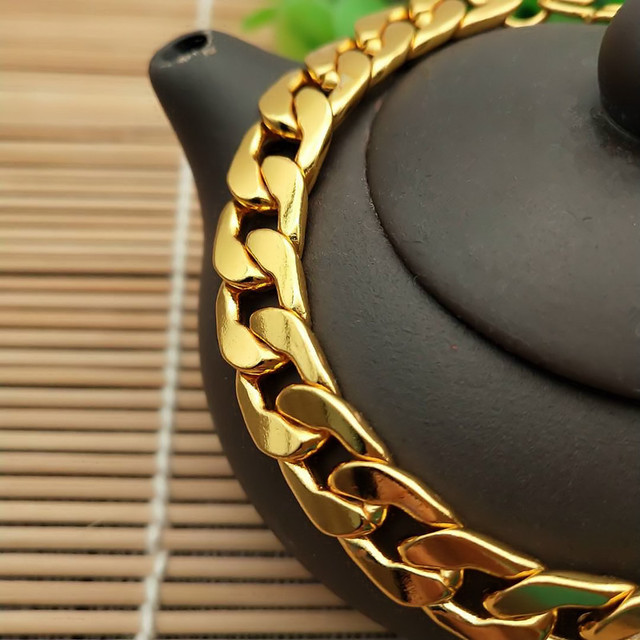 Combo 2 Vòng tay nam mạ vàng 18k hợp kim không gỉ kiểu zig zag sang trọng bền màu