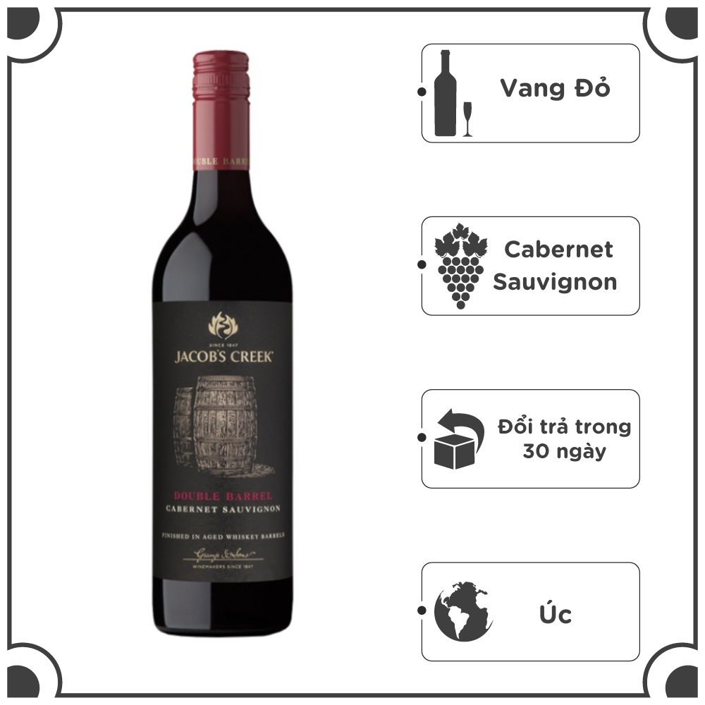 Rượu Vang Đỏ Úc Jacobs Creek Double Barrel Cabernet Sauvignon