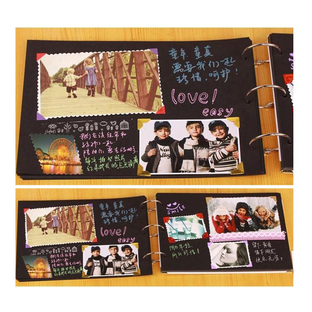 Handmade Hàn Quốc Yêu Hoa Hồng Đỏ Album Ảnh Hướng Dẫn Sử Dụng Dán Album DIY Quà Cưới