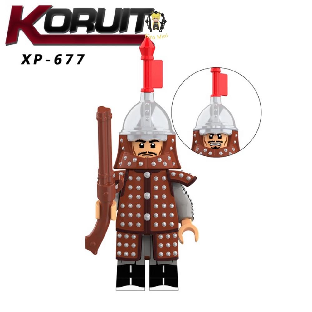 Đồ Chơi Lắp Ráp Xếp Hình Minifigures Lính Nhà Thanh Trang Bị Giáp KT1091