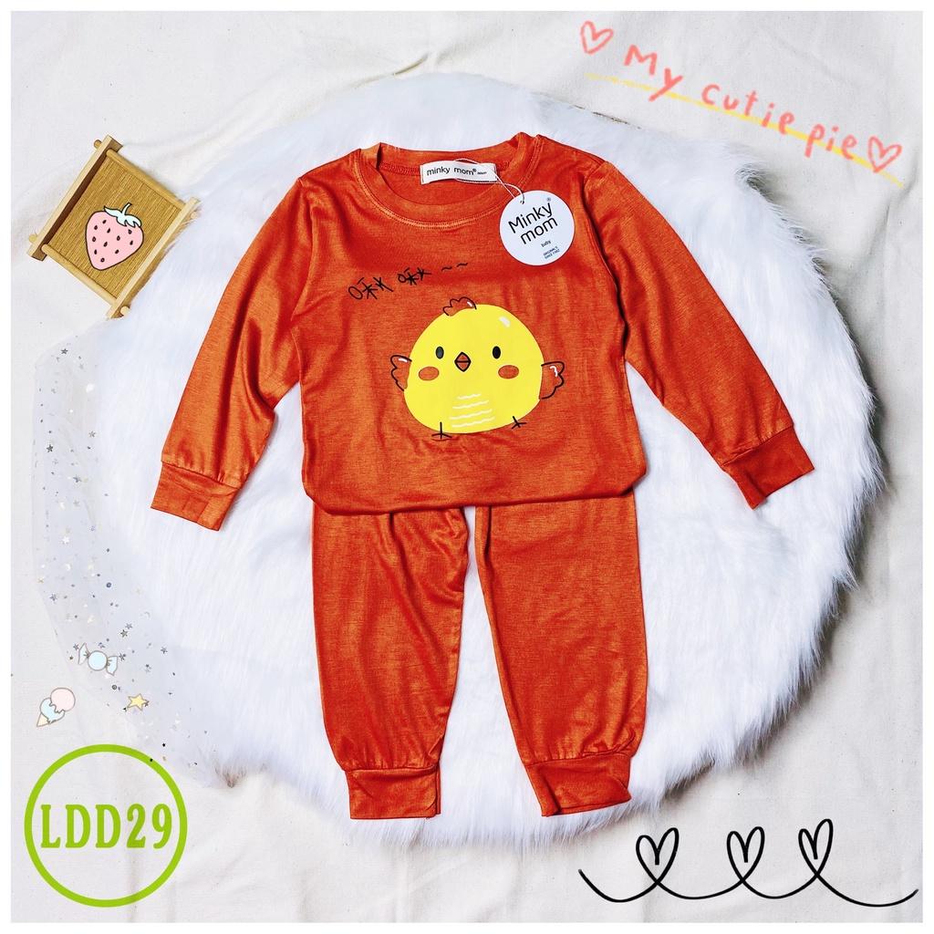 Bộ Dài Tay Cho Bé LDD29 Đồ Bộ Thun Lạnh Cao Cấp Mềm Mịn Thoáng Mát Hàng Chuẩn Loại 1 MINKY MOM Dễ Chịu, Thoải Mái Cho Bé