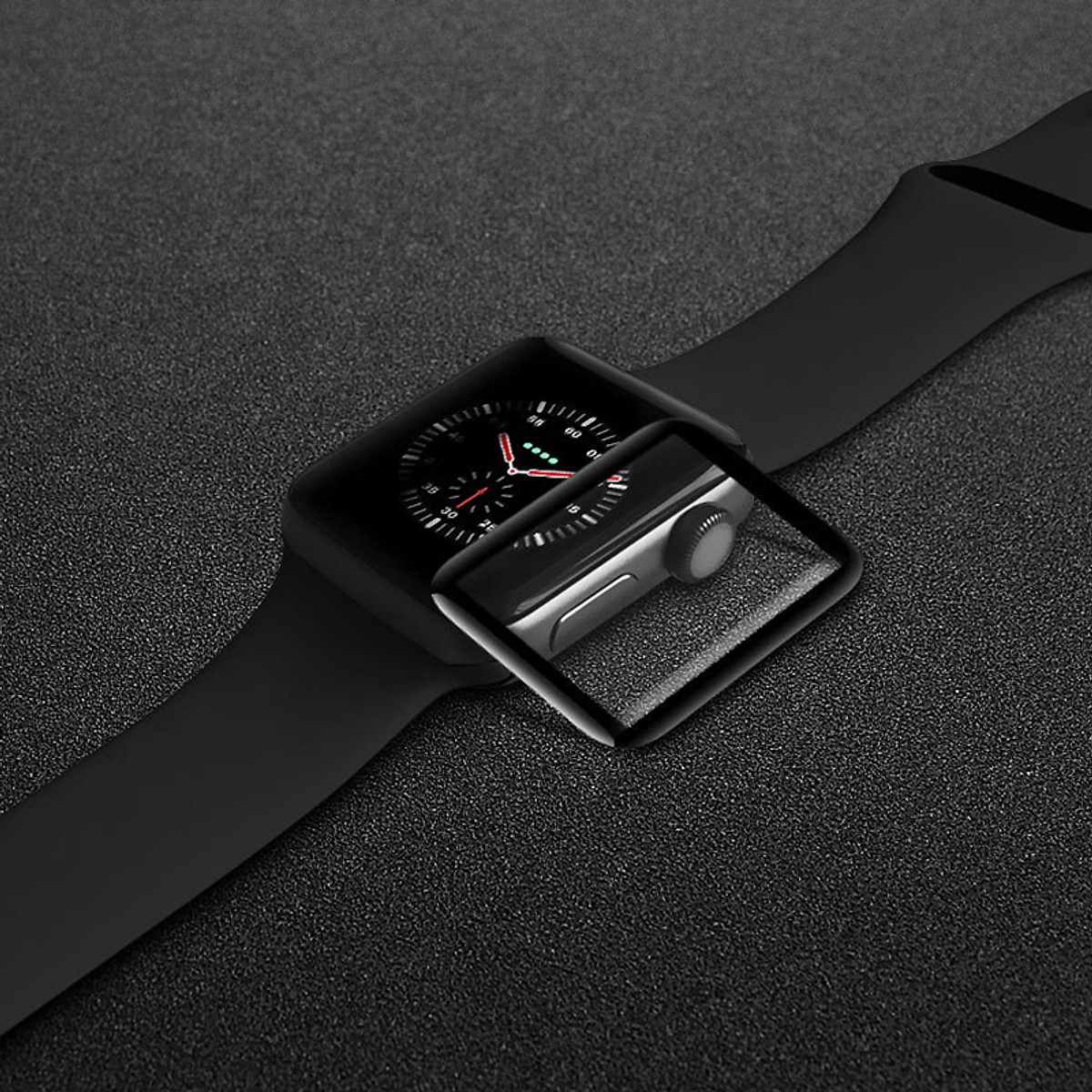 Miếng Dán Cường Lực GLASS PRO+ Cho Apple iWatch / Apple Watch 44 mm Full keo - Hàng Chính Hãng