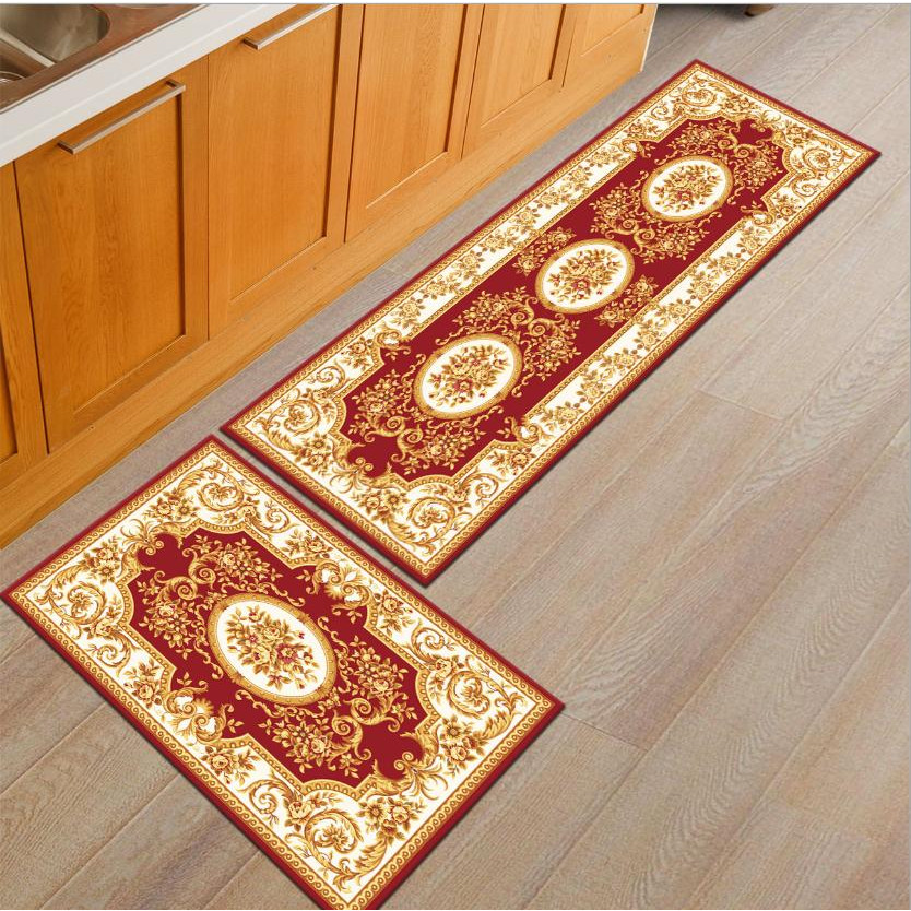 Bộ 2 thảm bếp nhà bếp 40X60 + 40X120 cm cao cấp chống trượt