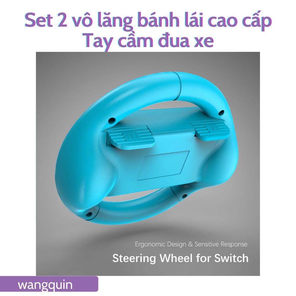 Sẵn VN - Set 2 Vô Lăng Bánh Lái Phụ Kiện Máy Game Nintendo Switch/ Oled/ Lite Tay Cầm Điều Khiển Joycon Game Đua Xe Kart