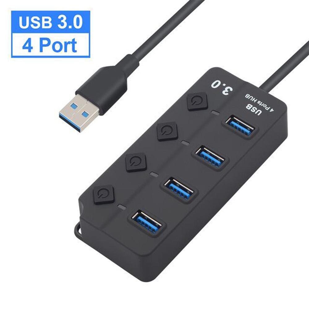 USB Hub 3.0 Bộ chia âm lượng đa tốc độ USB 4/7 Cổng nhiều trung tâm mở rộng USB với cáp dài cho phụ kiện PC