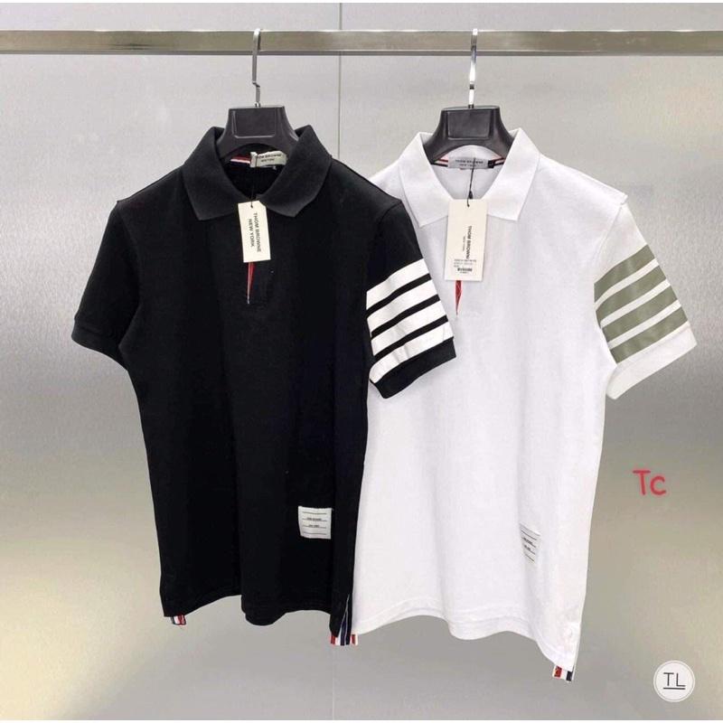 Áo polo cổ bẻ 4 sọc tay