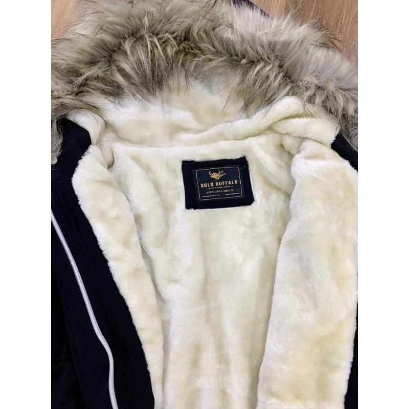Áo parka lót lông dáng dài
